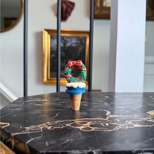 Festive Miniature Wreath with Red Bow